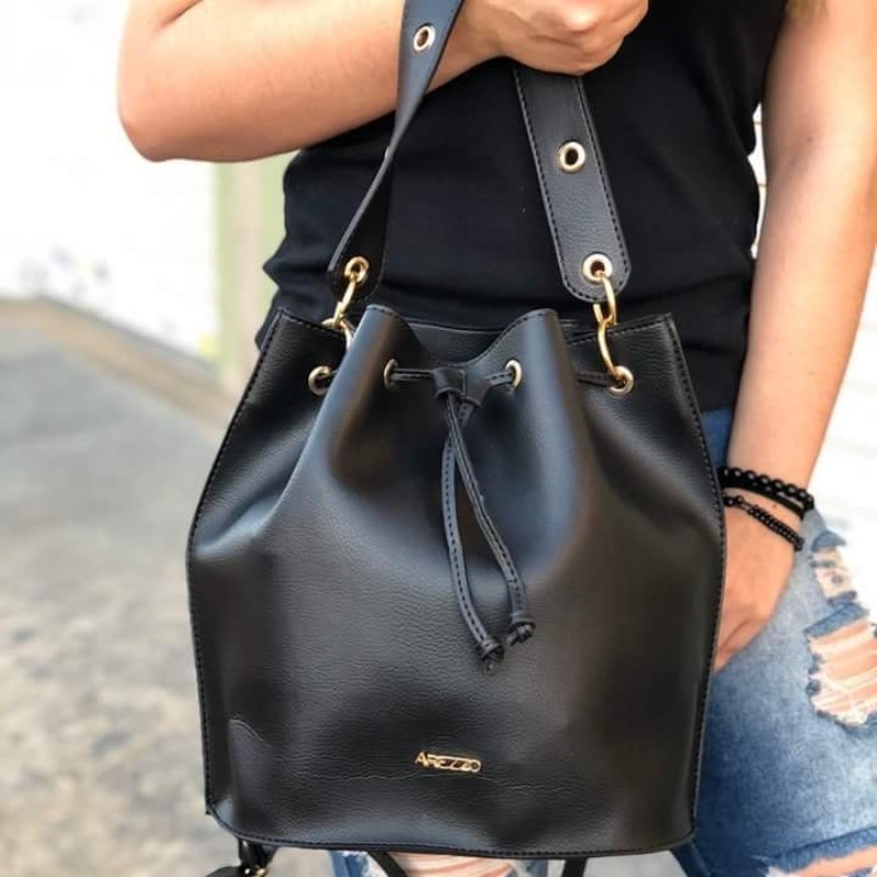 Bolsa sacola arezzo preta Sale