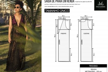 Imagem DIY saída de praia em renda guipir